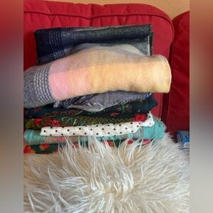 8 scarves! Mix if Loft, Ann Taylor, Talbots, and Anthroplogie.